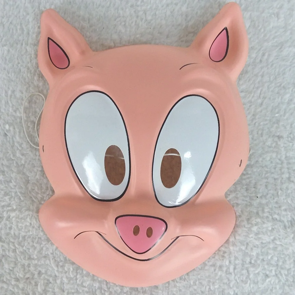VTG‎ Tiny Toon Adventures Hampton J Pig Mask Porky 1993 Rubie's Costume Co NOS